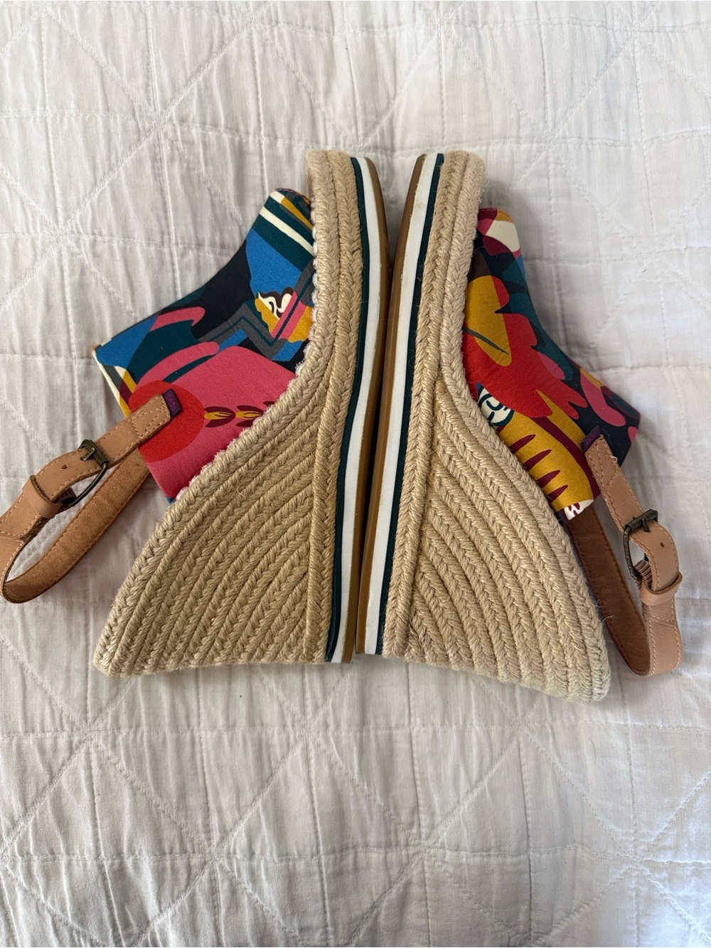 TOMS Women’s Monica Multicolor Espadrille Wedge Sandals - Multicolor